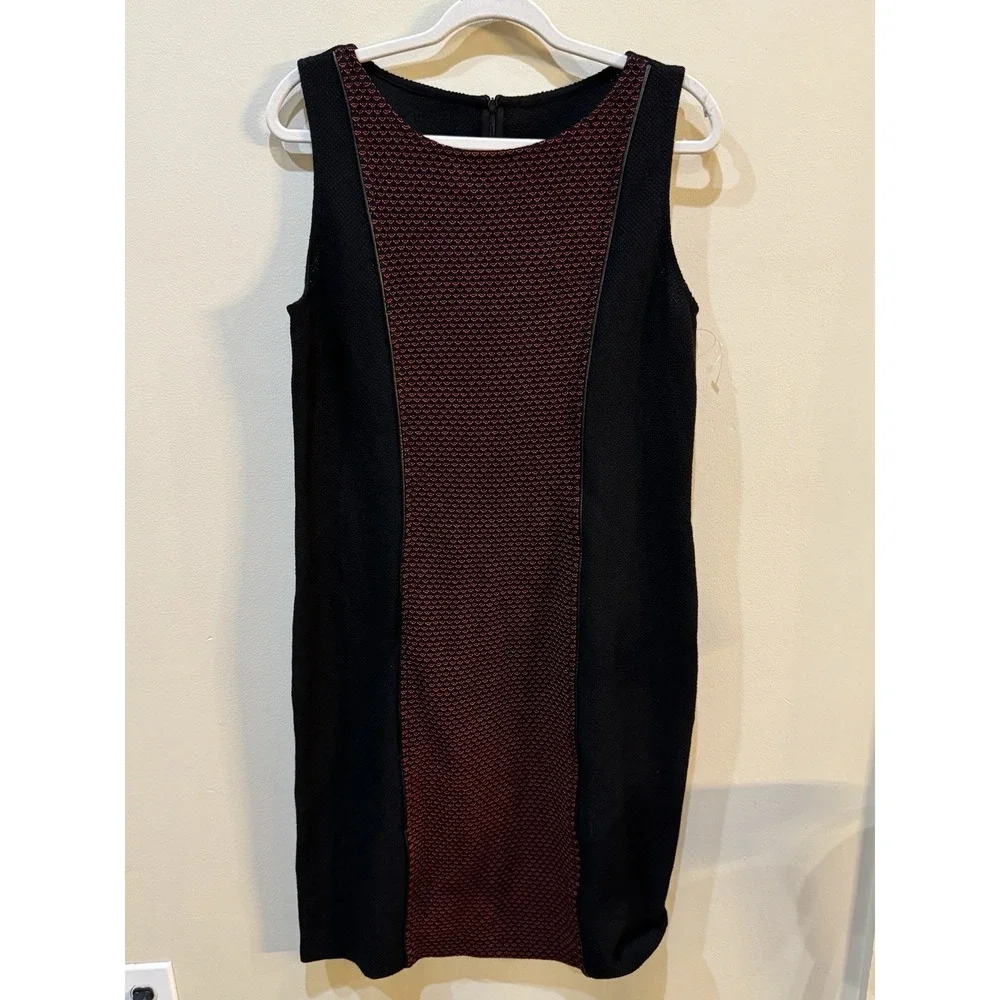 St. John‎ Collection Dress Women's size 12 Red tweed knit sheath - Picture 2 of 7
